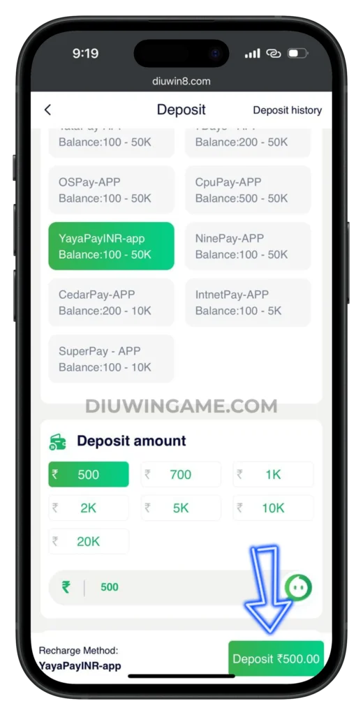 DIUWIN-DEPOSIT-PAGE
